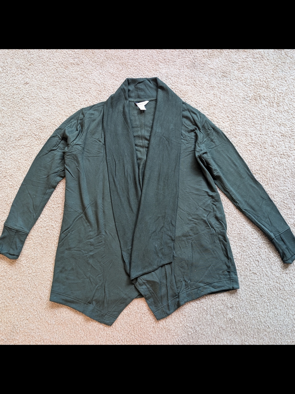 Athleta Pranayama Draped Cardigan Sweater - Aspen Olive Size medium - Picture 5 of 10